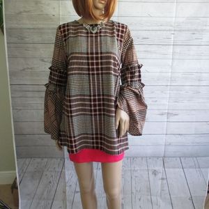 NWT - MISCHA wide sleeve blouse - sz S - MSRP $146